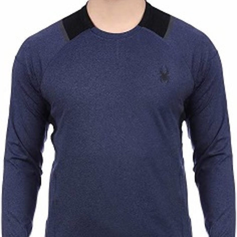 Spyder Active Pullover Long Sleeve Shirt Blue & Black Active Top Size XL…
